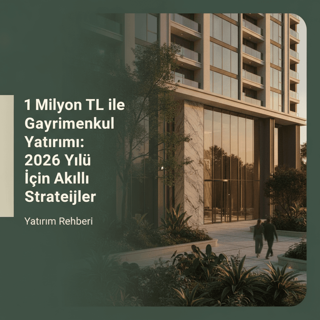 1 Milyon TL ile Gayrimenkul Yatırımı: 2026 Yılı İçin Akıllı Stratejiler